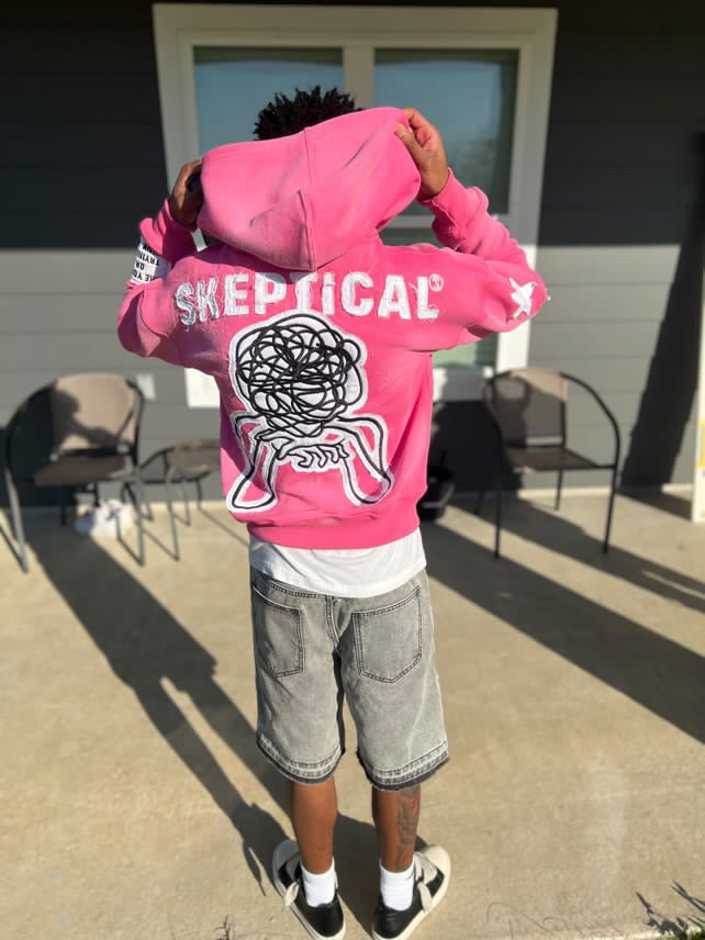 Pink Skeptical Hoodie