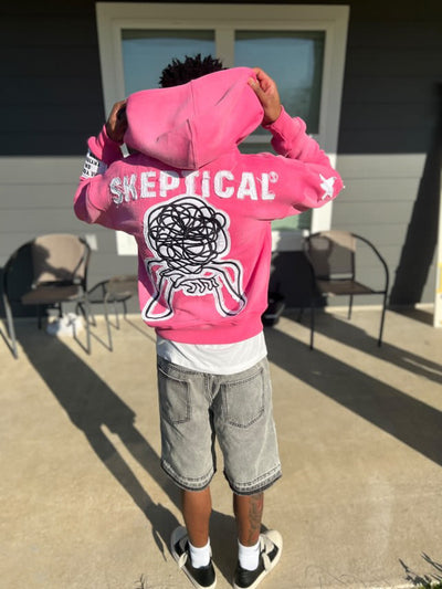 Pink Skeptical Hoodie