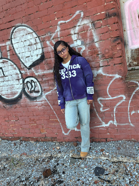 Purple Skeptical Hoodie