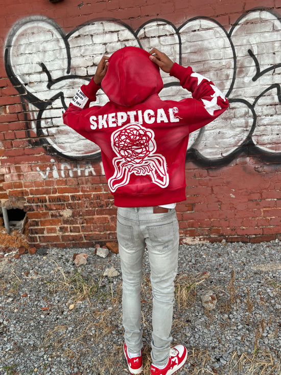 Red Sketical Hoodie